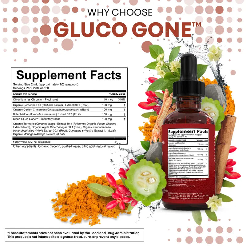 Premium Organic Berberine &  Ceylon Cinnamon Liquid Drops