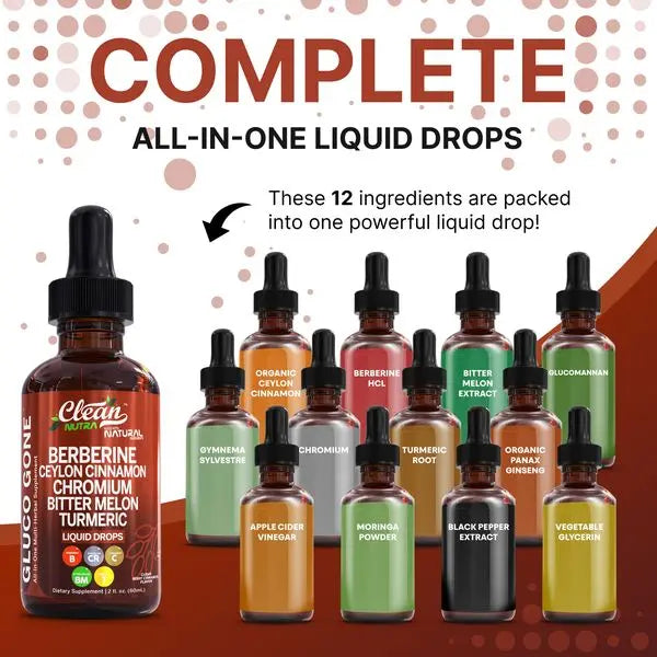 Premium Organic Berberine &  Ceylon Cinnamon Liquid Drops